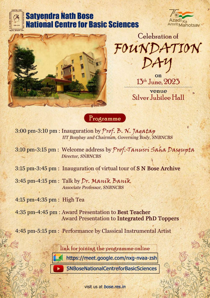 SNBNCBS on Twitter "Celebration of Foundation Day on 13 June 2023."