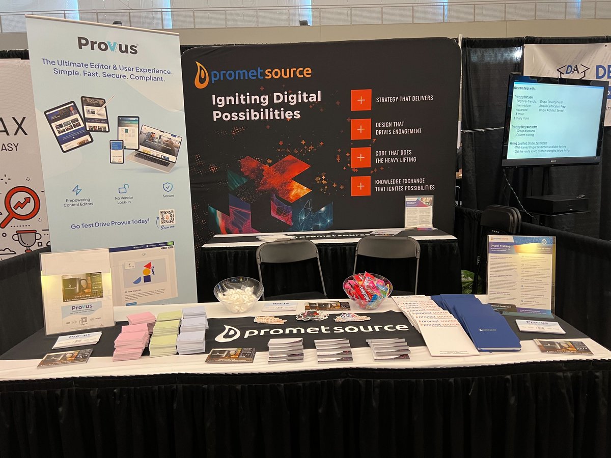 prometsource's tweet image. We're ready to rock Day 2 at #DrupalConPittsburgh!
We're brewing up a fresh batch of excitement at booth no. 329. Drop by for a revitalizing coffee and claim a free tumbler or mug. Don't miss out!
#MyDrupalConMug2023 #DrupalCon2023 #GovernmentSummit2023 #drupalconpittsburgh