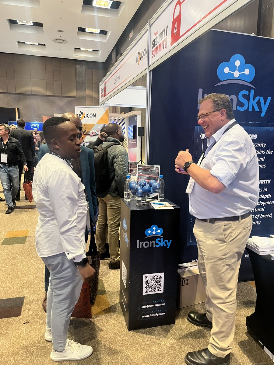 IronSkySecurity's tweet image. Proud sponsor of the IT web security summit! 
Visit our stand today &amp;amp; tomorrow to win cool prizes! 

#itwebsecuritysummit2023 #itwebsecuritysummit
#itwebinar #itweb #itsummit #ironsky #cybersecurity 
#cyberadvisory #cyber #hacks
