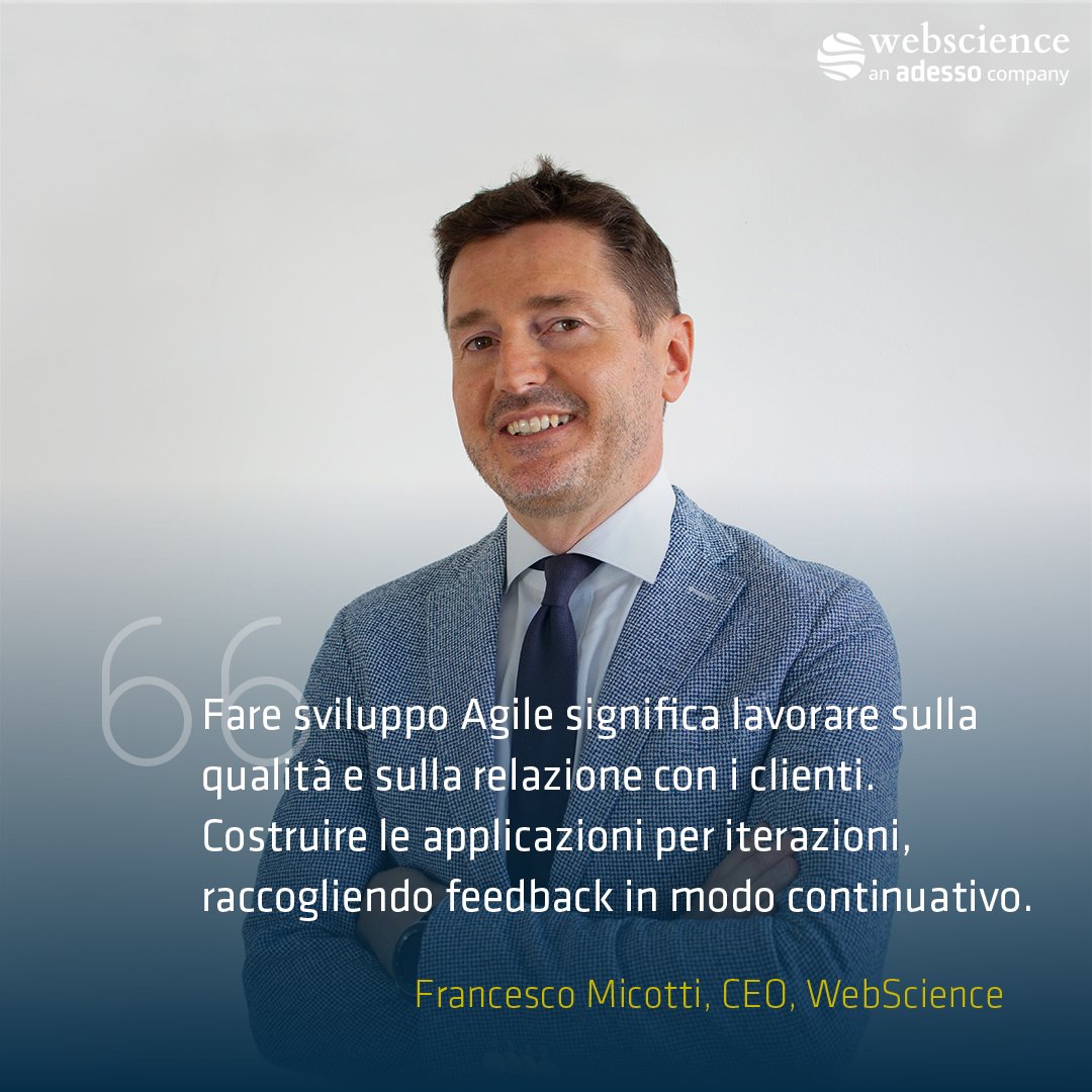 adesso.it (@ws_adesso) on Twitter photo Nell’intervista rilasciata per <a href="/moneypuntoit/">Money.it</a> , Francesco Micotti, CEO di WebScience, parla degli ultimi sviluppi a livello aziendale e approfondisce la nostra visione riguardo alle metodologie #Agile.
👉Leggi l'intervista completa: bit.ly/3MTJwqx Nell’intervista rilasciata per <a href="/moneypuntoit/">Money.it</a> , Francesco Micotti, CEO di WebScience, parla degli ultimi sviluppi a livello aziendale e approfondisce la nostra visione riguardo alle metodologie #Agile.
👉Leggi l'intervista completa: bit.ly/3MTJwqx
