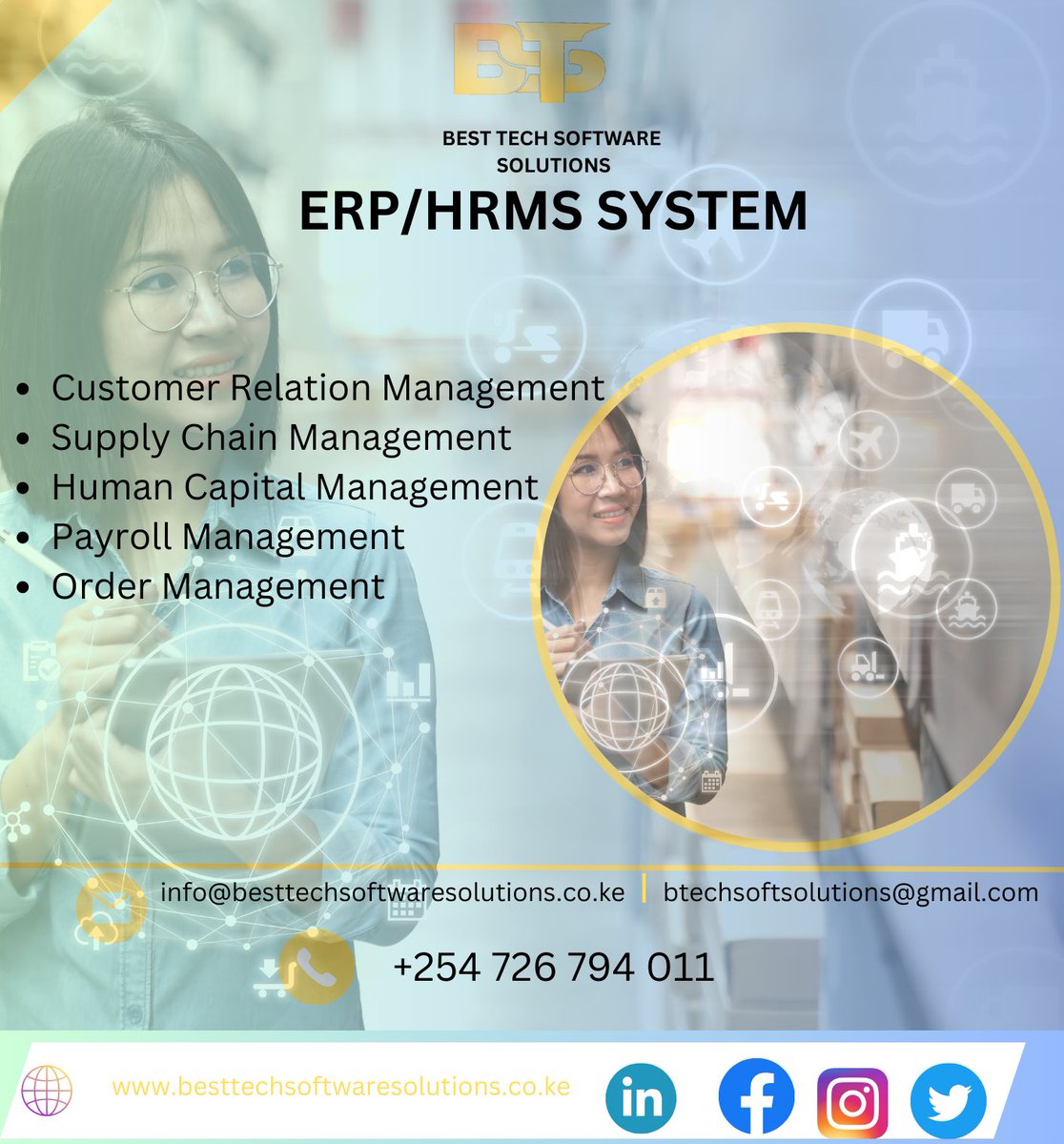 Streamline Your HR Operations and Optimize Business Processes with our ERP HRM System! Overcome HR Challenges and Maximize Productivity.
Call 0726794011 #MainaAndKingangi #WWDC23 #WorldEnvironmentDay #BeatPlasticPollution Apple #DigitallyFitsAwardsKE