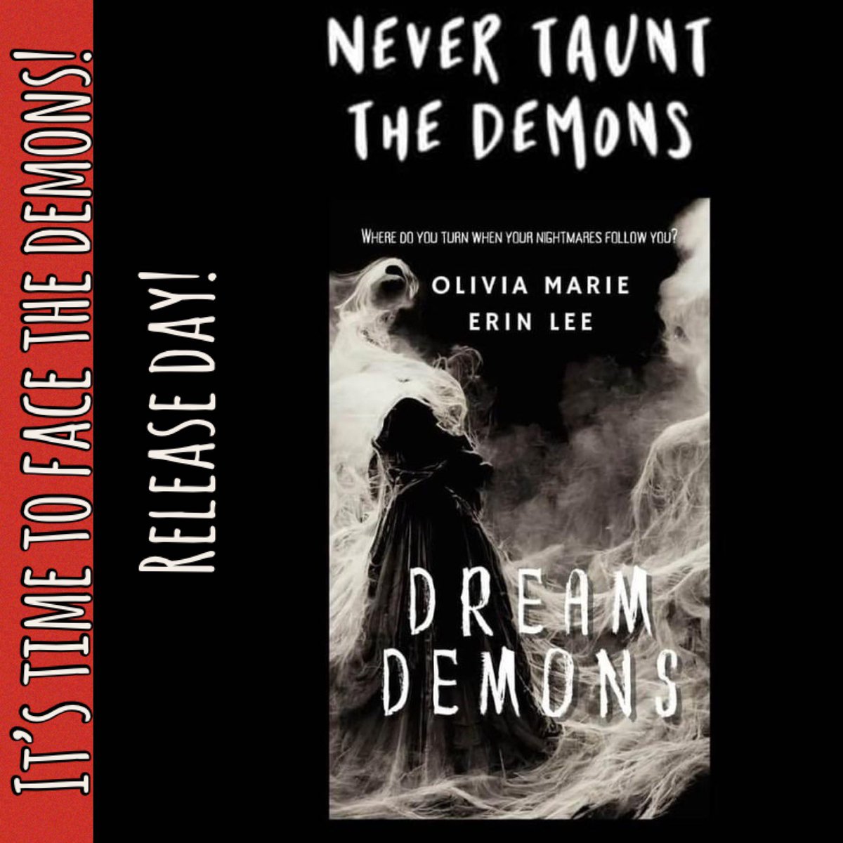 CrazyInkPub's tweet image. 👀 It’s release day! 👀

DREAM DEMONS
USA Today Bestselling Authors Erin Lee and Olivia Marie
#suspense #horror #ghosts #KU #CrazyInk #writingcommunity #authorlife #nightmares

Link: amazon.com/gp/product/B0B…

Was there a way to outrun what couldn’t be seen?