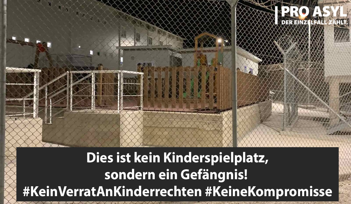 ProAsyl's tweet photo. Laut bisher bekannter Plänen der EU-Innenminister*innen sind auch geflüchtete Kinder &amp; Jugendliche von Inhaftierung o. haftähnlicher Unterbringung an den EU-Außengrenzen betroffen. Wir fordern: Keine Entrechtung geflüchteter Kinder in der EU #KeinVerratAnKinderrechten https://t.co/lSJPKGOnxM