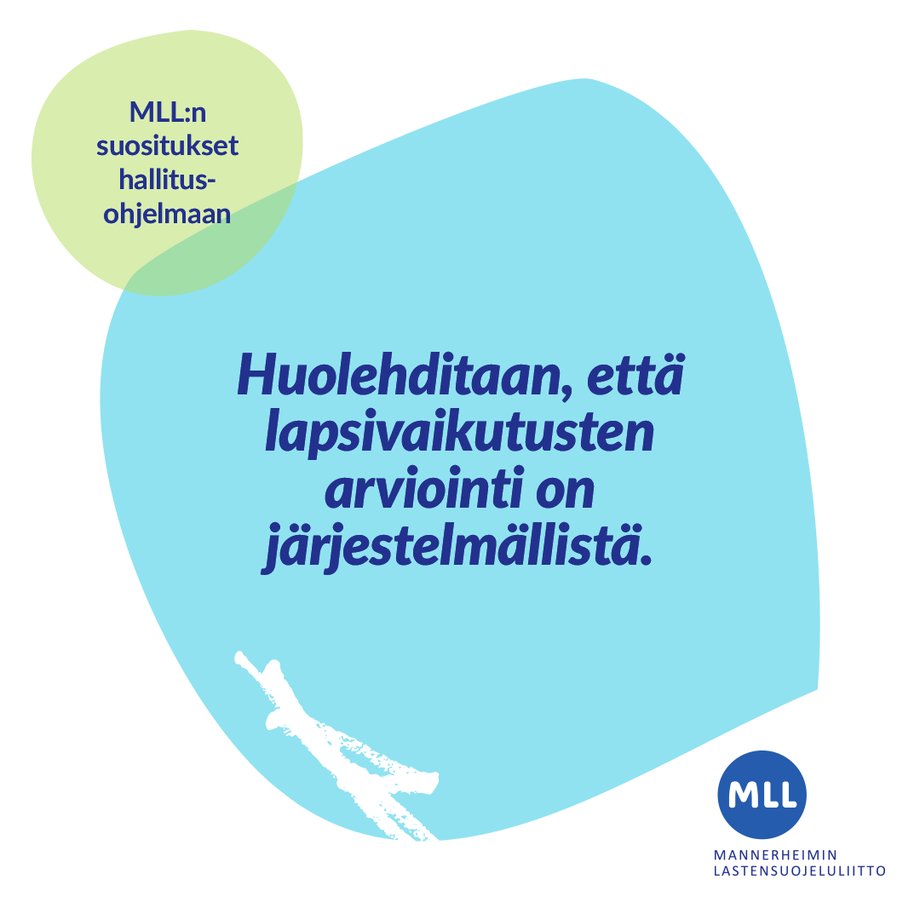 MLL:n @EsaIivonen muistuttaa, että monipuolinen #VaikutustenArviointi on välttämätöntä sopeutustoimia tehtäessä. Leikkaus, jolla saadaan tänään yhden euron säästö, voikin olla huomisen 10 euron tai 50 euron meno.

ow.ly/oTQi50OGwgv

#hallitusohjelma #lapsivaikutukset