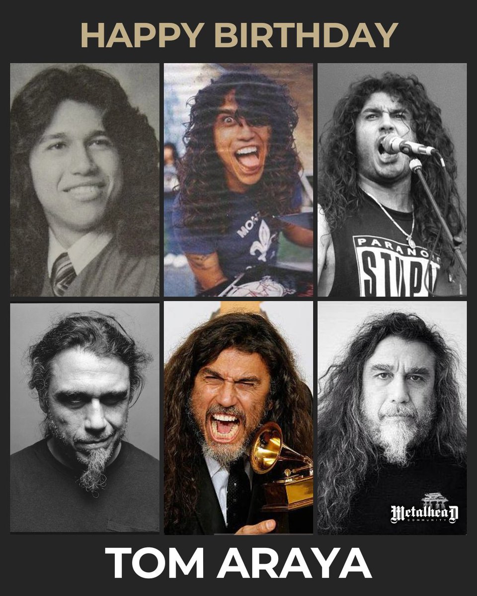 Join us in celebrating the 62nd birthday of #TomAraya, whose vocals have struck fear into the hearts of millions for over four decades. Thank you for the relentless onslaught of metal mayhem! Long live the metal legend!

#MetalheadCommunity #Slayer #ThrashMetal