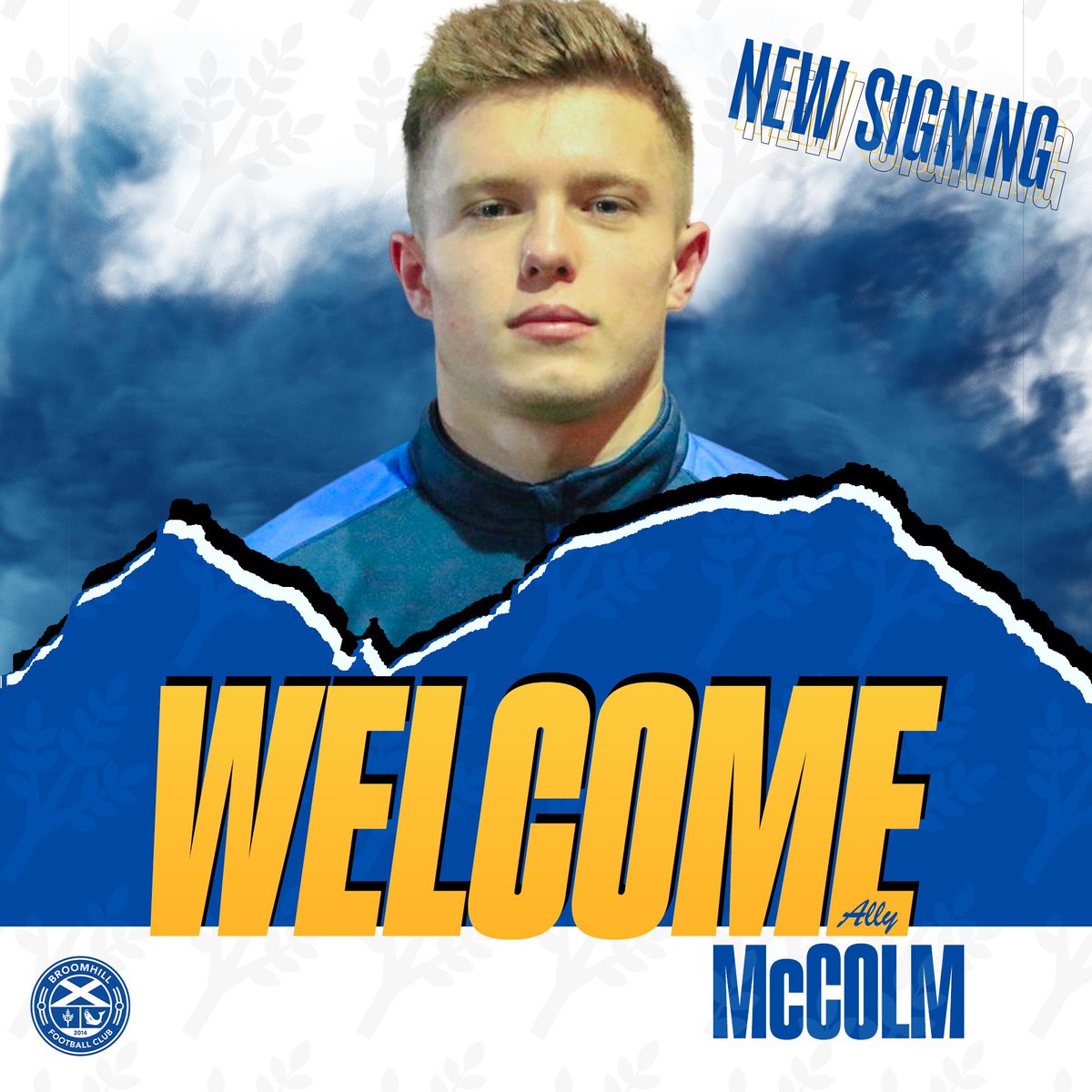 WELCOME TO BROOMHILL, ALLY McCOLM!

The 22-year-old attacker joins us following the expiry of his contract with West of Scotland League side Kilwinning Rangers.

🔵⚪️