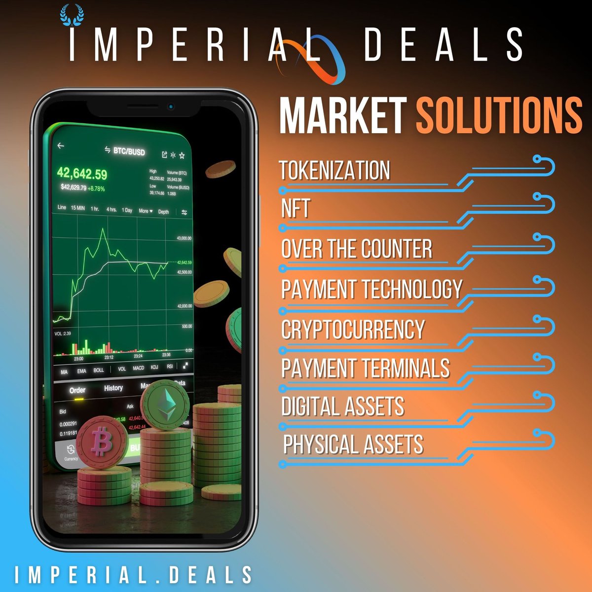 Introducing <a href="/Imperial/">Imperial</a>.Deals - a cryptocurrency combine changing the way we view the digital finance world! 🌐  #NextLevelCrypto is here/ more info ℹ️imperial.deals Join our community  #Crypto #NFTs #tokenization