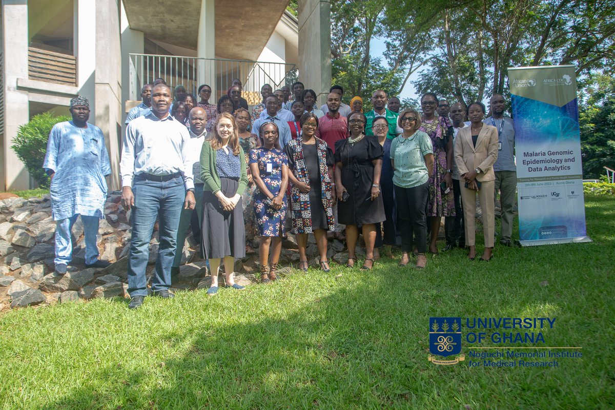 @AfricaCDC through the @AfricaPGI is conducting a 5-day training workshop on #Malaria Genomic Epidemiology & Data Analytics at the Noguchi Memorial Institute for Medical Research (NMIMR) in Ghana from 5th - 9th June. @sofoniaskt, @babasaraki1