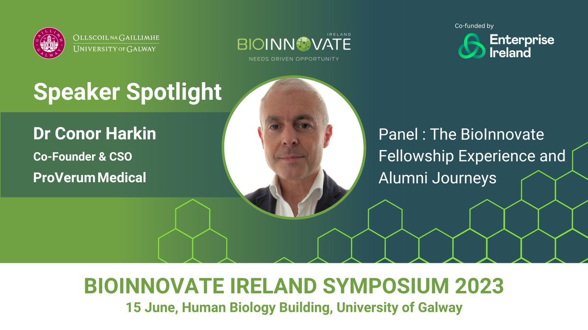 BioInnovate Ireland (@bioinnovate_ire) on Twitter photo Hear BioInnovate Ireland alumnus <a href="/C_Harkin/">Conor Harkin</a>, Co-Founder & CSO, <a href="/proverummedical/">ProVerum Medical</a> speak on our Fellows & Alumni panel at BioInnovate Ireland Symposium, 15 June.
ProVerum's successes include the commencement of a pivotal clinical trial in June 2022.
eventbrite.ie/e/bioinnovate-… Hear BioInnovate Ireland alumnus <a href="/C_Harkin/">Conor Harkin</a>, Co-Founder & CSO, <a href="/proverummedical/">ProVerum Medical</a> speak on our Fellows & Alumni panel at BioInnovate Ireland Symposium, 15 June.
ProVerum's successes include the commencement of a pivotal clinical trial in June 2022.
eventbrite.ie/e/bioinnovate-…