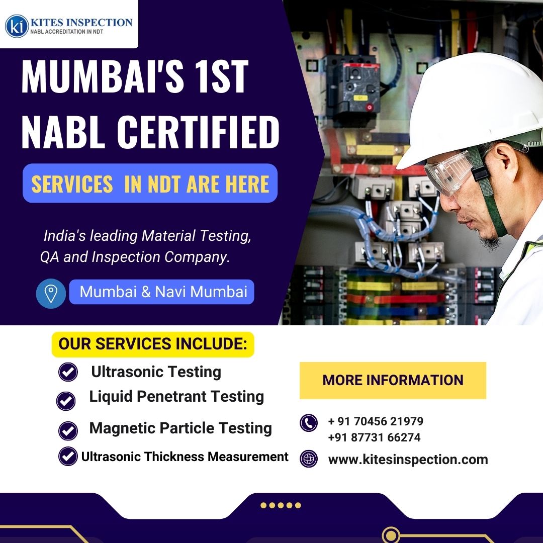 Introducing Mumbai's 1st NABL Certified Services in NDT! 🔬✅

 #KitesInspection #NABLCertifiedNDTServices #NDTServices #CertifiedTesting #QualityAssurance #MumbaiTech #riskmanagement #ndt #ndtinspection