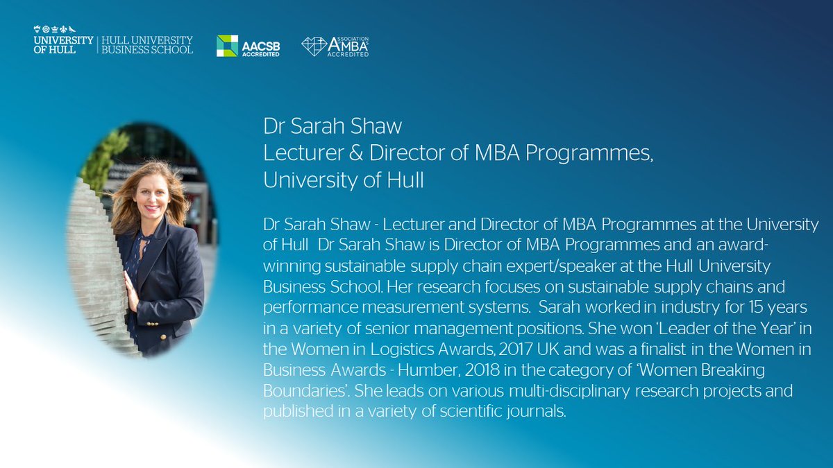 Sign up here 👍 for tomorrow's Business Briefing where we'll hear from speakers in both academia and business. One of out academics who will be presenting is Dr Sarah Shaw. Registration link: eventbrite.co.uk/e/business-bri…