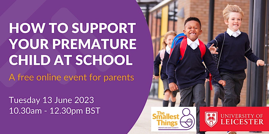 Parents of prematurely born children are invited to join a free event to help them better understand their child’s potential learning needs and how they can be supported in school.

▶️ le.ac.uk/news/2023/june…

#CitizensOfChange | @_SmallestThings @SamJPsych @catriona_ogilvy