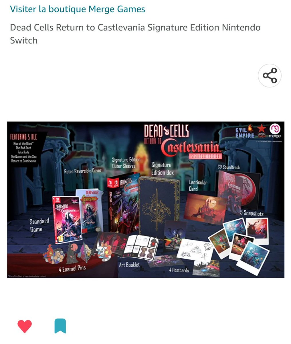 Gio_Hazard's tweet image. #DeadCellsReturntoCastlevania #SignatureEdition est dispo en preco sur #Switch et #Ps5 
➡️ amzn.to/3J09Mi2
