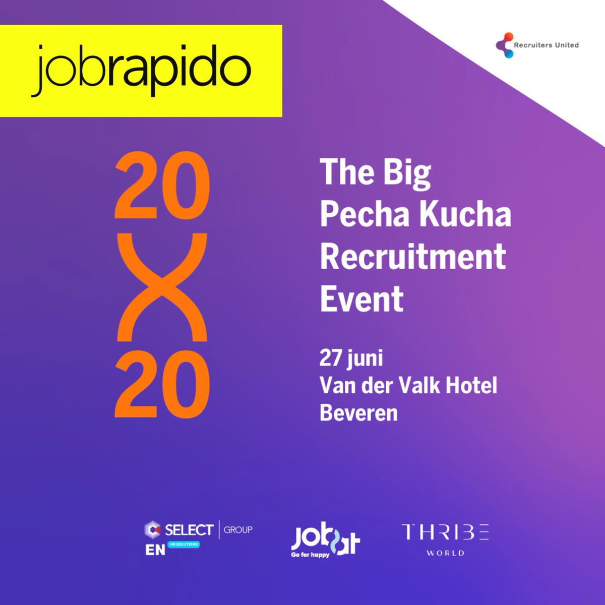 jobrapido's tweet photo. We're ready to join The big Pecha Kucha #Recruitment #Event @RecruitersUnite in Beveren #Belgium, #June 27 at 13:00 on trends related to the #job market! Our CEO @robbrouwer will talk about Why can’t you offer an Amazon experience to job seekers? Know more https://t.co/IdpB8gt0s9 https://t.co/JZCddaKmpj