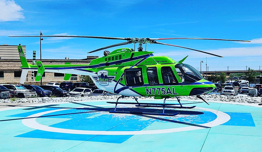 An AirLife Denver Eagle 407HP waits on standby at the Sky Ridge Medical Center helipad in Lone Tree, Colorado.

Photo: Austin Sollom

#hai #helicopter #rotors #remotearea #adedaascharter #medical #rescueoperations