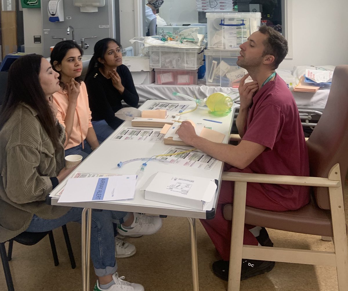 TrishMcCready's tweet photo. One my favourite days at work being part of the Difficult Airway Rescue study day faculty really enjoyable working with all the MDT in a safe space, looking forward to our Simulation sessions this afternoon #DAS #Multidisaplinary #AirwaySafety @GSTT_ICU https://t.co/kQDIn2HCzj