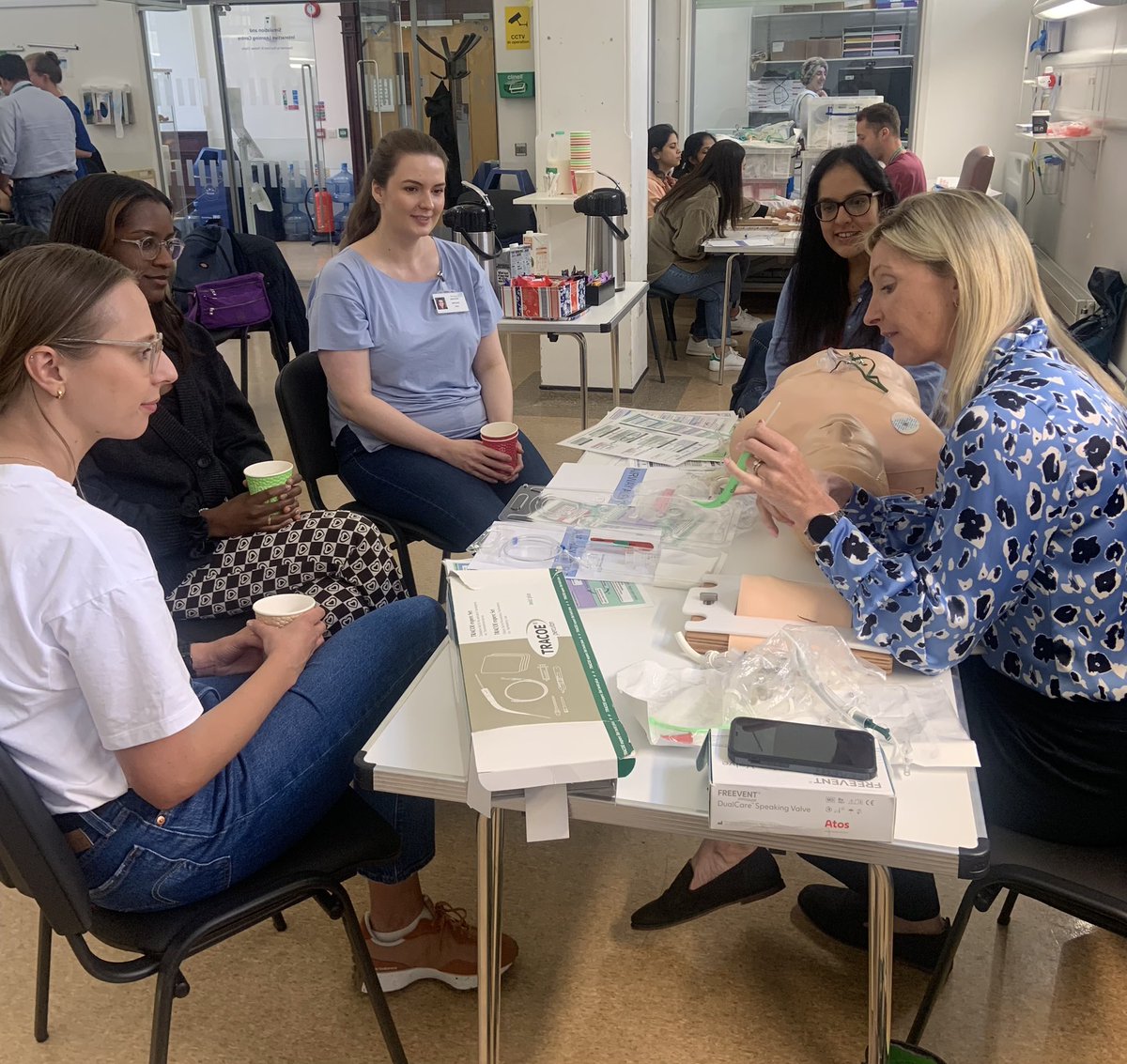 TrishMcCready's tweet photo. One my favourite days at work being part of the Difficult Airway Rescue study day faculty really enjoyable working with all the MDT in a safe space, looking forward to our Simulation sessions this afternoon #DAS #Multidisaplinary #AirwaySafety @GSTT_ICU https://t.co/kQDIn2HCzj