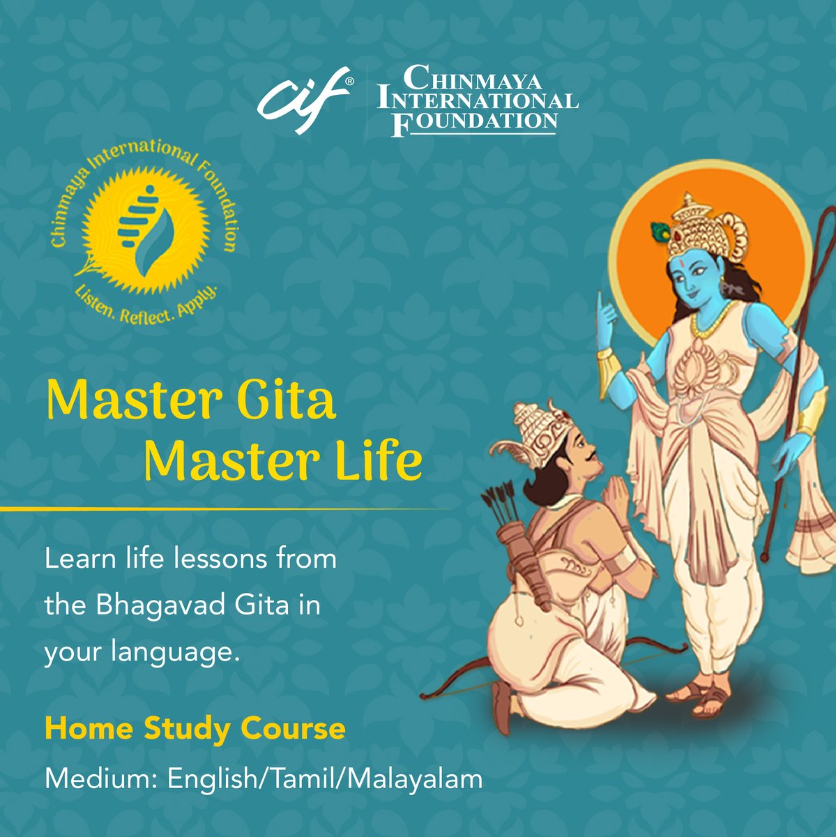 ciftweets's tweet image. Enrich your life with the way of life given by the Lord Himself. Learn in Malayalam, Tamil or English. Register now bit.ly/3ISCv8o

#AncientIndianKnowledge #Mahabharat #Krishna #BhagwadGeeta #Gita #Bhakti #JaiShreeKrishna #Hinduism #SanatanDharma #SrimadBhagvatam