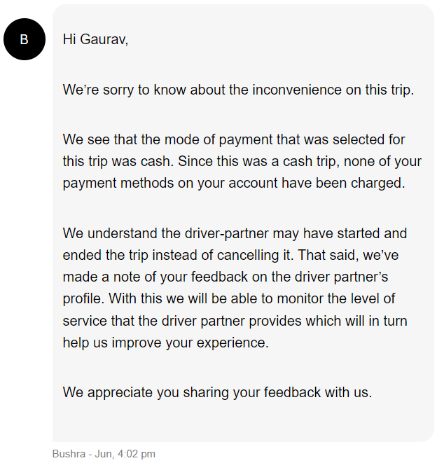 24Darkking's tweet photo. @UberINSupport @Uber_India 

Let people see how you scam your customers, including the driver lying that if I raised an issue on this trip I will be refunded, at this point the money doesn't matter but the support these guys provide is a big zero.

Have a look how they responded! https://t.co/qa8qnr6rw1