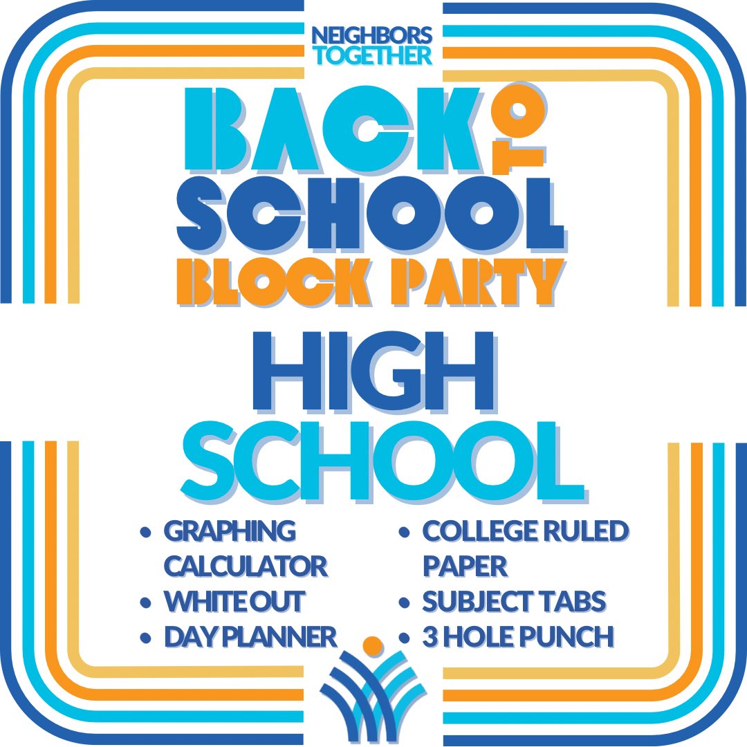 NBRTogetherSC's tweet photo. Happy Last Day of School!

NTs Back to School Block Party is August 12th, and we are starting to collect school supplies NOW!

Need some inspo? Checkout the lists below!
Want to be a drop off location? Contact Paula Waters at Pwaters@neighborstogethersc.org 

#backtoschool https://t.co/xARnLLSDWj