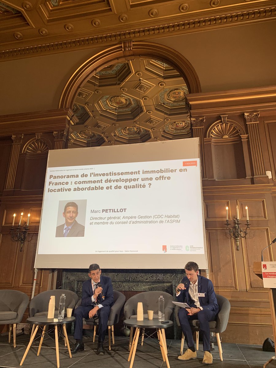 🎥 Aujourd'hui Marc PETILLOT <a href="/CDC_Habitat/">Groupe CDC Habitat</a>  représentait l'ASPIM aux Assises Nationales du #Logement. 

👉 L'occasion de revenir sur la proposition de l'ASPIM pour la création de fonds logement abordable pour flécher l'épargne des particuliers vers le #résidentiel intermédié.