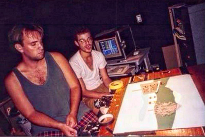 Trey Parker & Matt Stone working on the pilot (1996) #SouthPark #UnairedPilot #TreyParker #MattStone