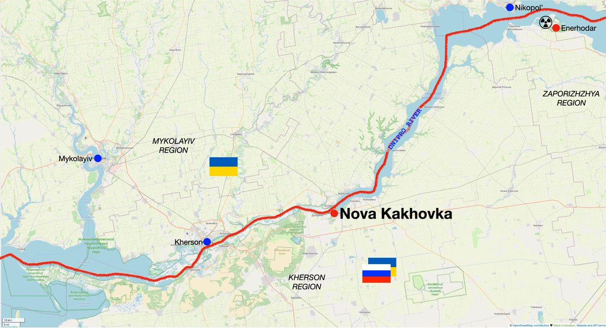 Rusya'nın Herson bölgesinde  Dnipro nehri üzerindeki Nova Kakhovka barajını yıkması ordunun düştüğü durum açısından dönüm noktasıdır.

Rusya Ordusu'nun Ukrayna birliklerinin olası bir karşı taarruzla -Nehir Geçiş Harekâtına- karşı mukavemet gösteremeyeceğini gösterir.