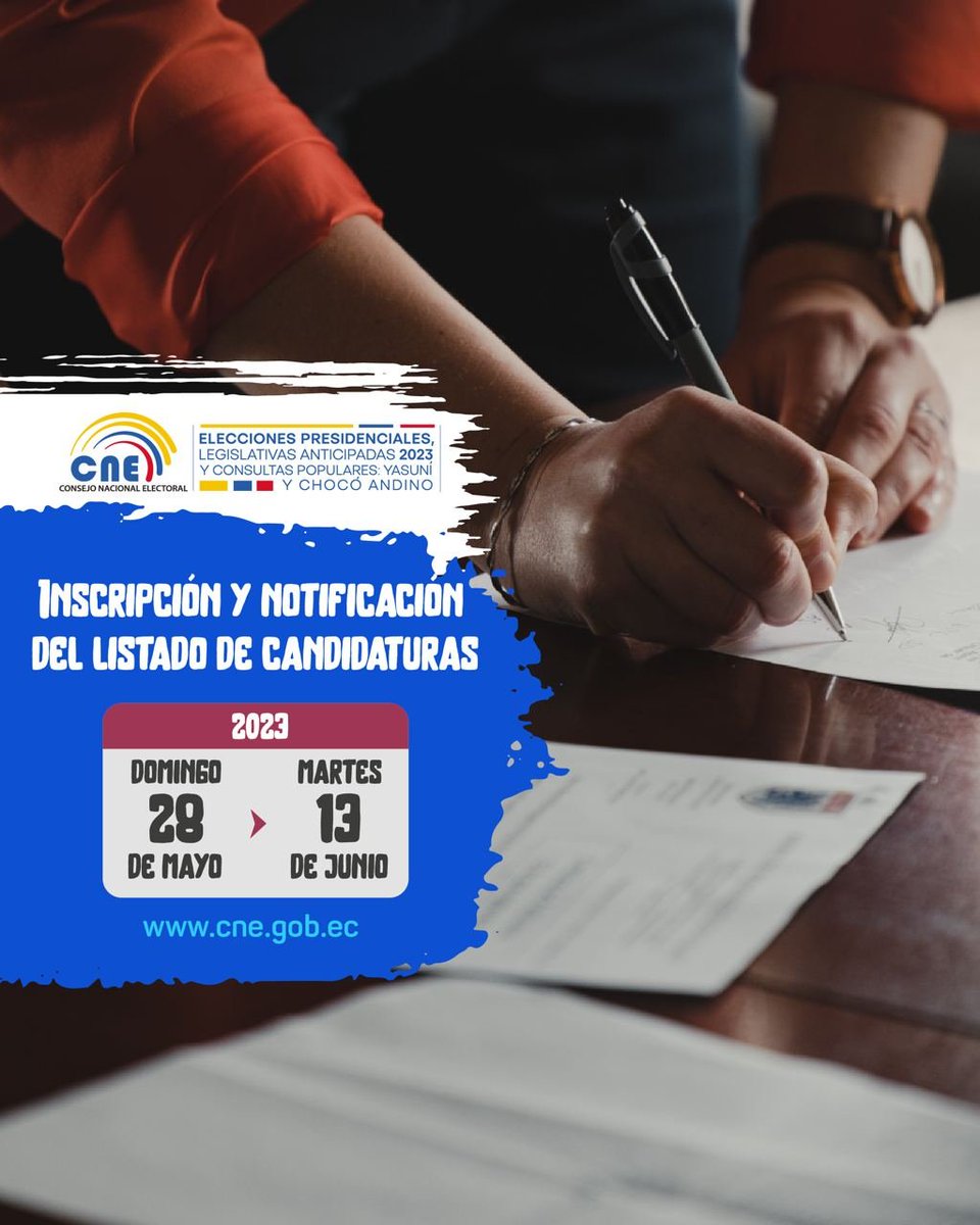 cnegobec's tweet photo. #EleccionesAnticipadas2023Ec 🇪🇨 | Las listas de candidatos que se inscriban para las Elecciones Presidenciales y Legislativas Anticipadas 2023 🗳️, deberán provenir de procesos de democracia interna, respetando los principios de paridad, alternabilidad y secuencialidad. ♀️♂️ https://t.co/DSXBP5WYR2