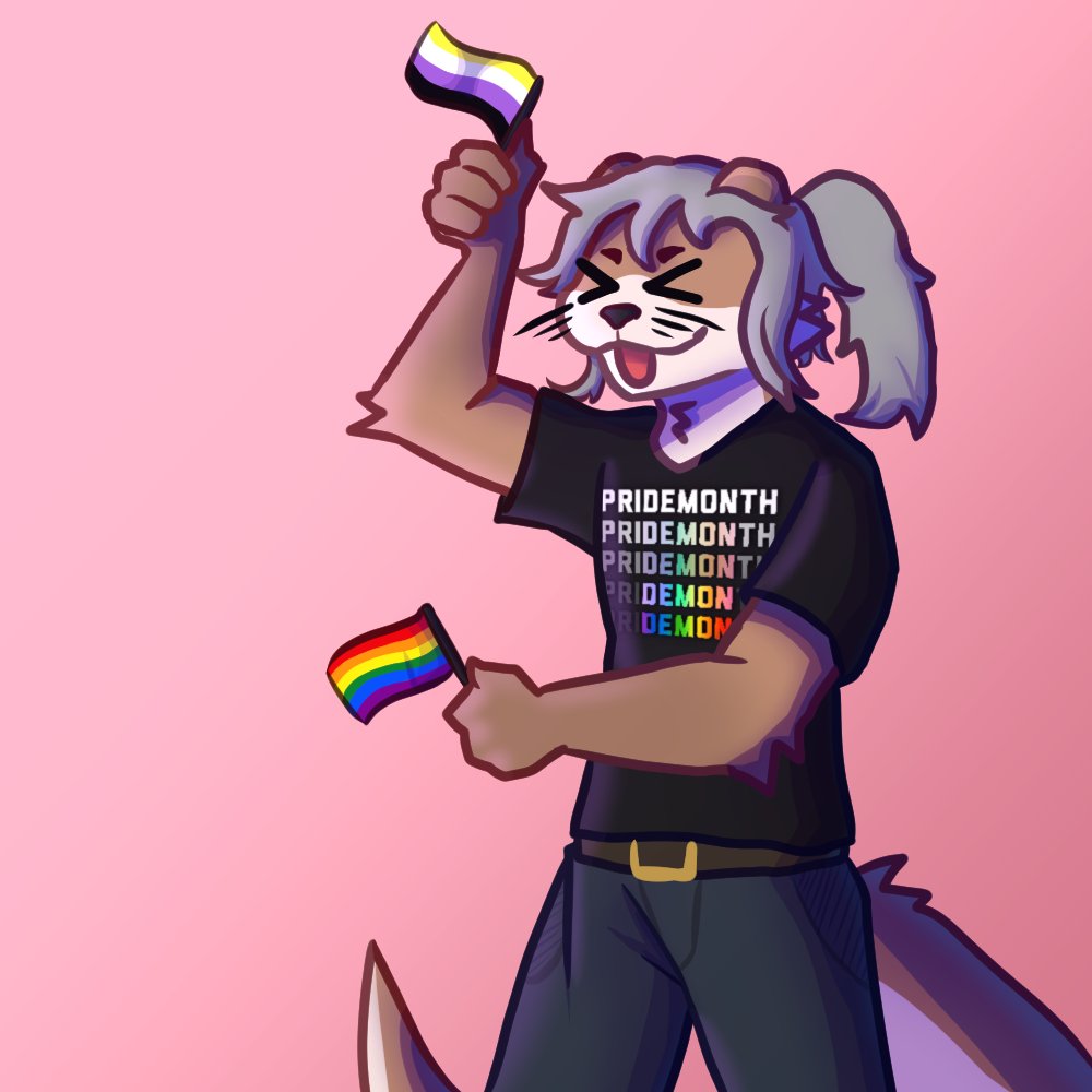 FoxeruKun's tweet photo. HAPPY 🏳️‍🌈 MONTH

IT IS PROHIBITED TO BE STRAIGHT

🎨: @The4kCat (very cool person thanks yet again :3) https://t.co/4kIrD9B2Ul