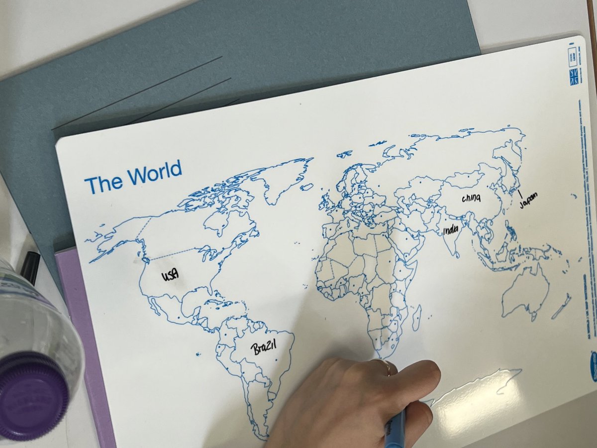 MrSimpsonGeo's tweet photo. Kicking off the #HGeography course by testing our knowledge of which countries we think are the most populous and where these are located on a blank world map π πΊοΈ Interesting discussion around some countries! #population #geographyteacher https://t.co/et8UbBgG20