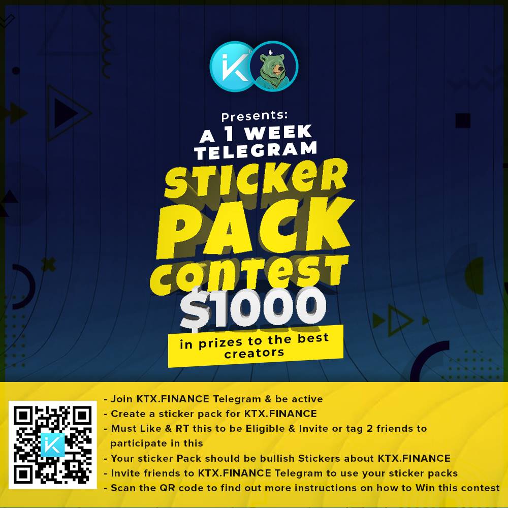 BillionAireSon's tweet photo. $1000 TG STICKER CONTEST 

- $100 to 10 people 
- Follow instructions on the graphics below
- Tag 2 frens that would be interested 
- Like &amp; RT this tweet 
- Scan this Qrcode for more instructions on how to Win. 

Goodluck 
⏰️ - 1 Week https://t.co/w9FXoc2cBd