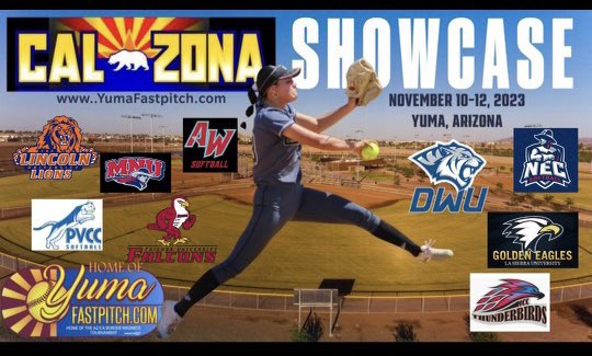 Off to a great start. 🌴CALZONA🌵 Showcase - Yuma, Arizona (Nov. 10-12, 2023) We invite you out to see us in sunny Arizona! To register, visit softball.exposureevents.com