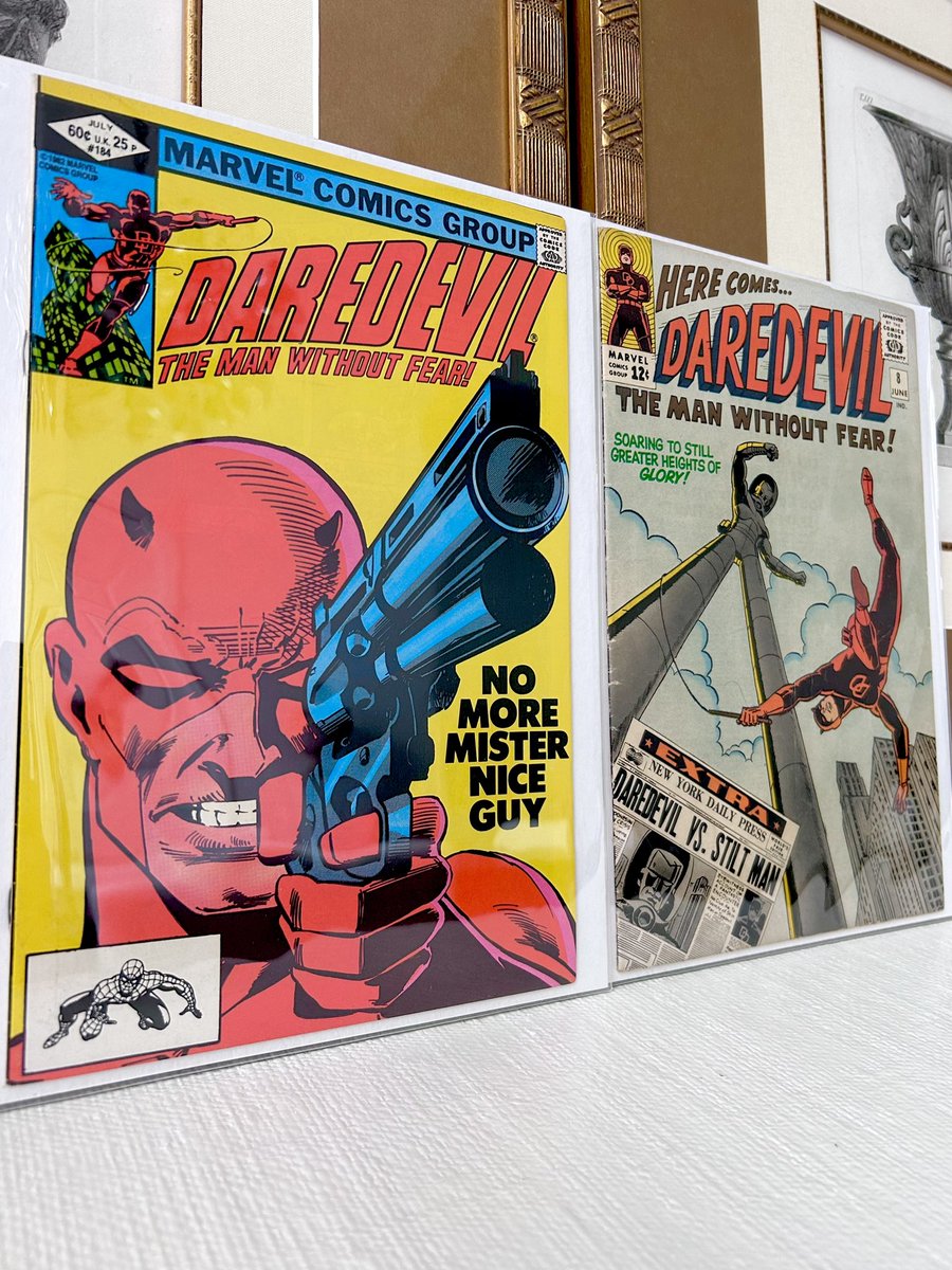 #TuesdayThoughts 💭
Regardless of price💰 Which of these #Daredevil covers would you choose⁉️
#FrankMiller or #WallyWood 🖼️ 
Both classics & no wrong answers (safe zone) 😉
@RCode44 have fun at the Con ❤️‍🔥👍
#Marvel #MarvelComics #NETFLIX