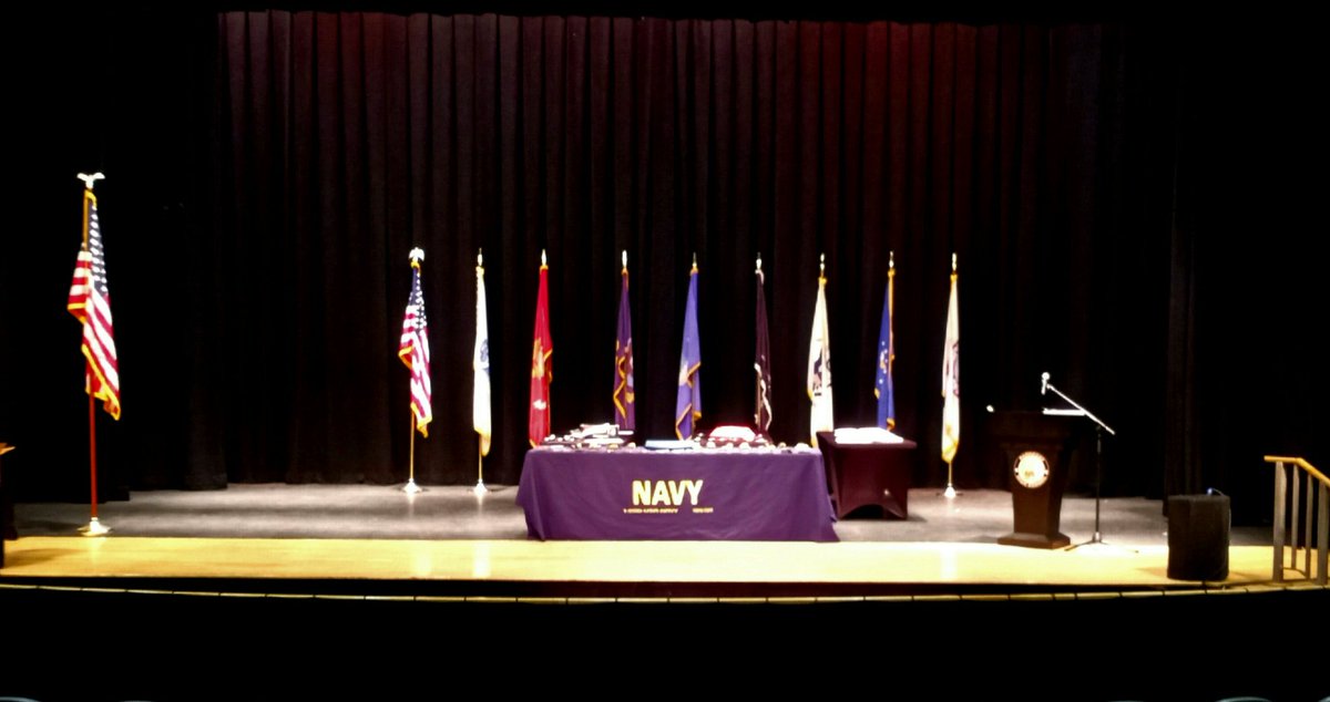 The stage is NOW set!!! Tonight a BHS Auditorium 63 of the most honorable Barnegat High Schoolers will receive medals, ribbons, scholarships @ NJROTC Awards Night.Its is record for scholarship $$$, National Honor Society members &amp; FREE-RIDE Scholarships. BRAVO ZULU TOO ALL!