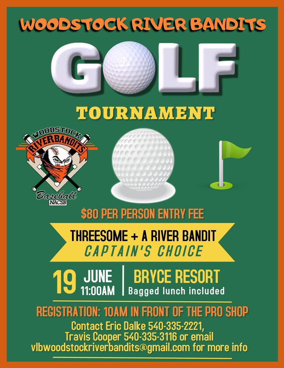 Don’t forget our golf tournament is coming up on Monday June 19th. There is still time to register! ⛳️