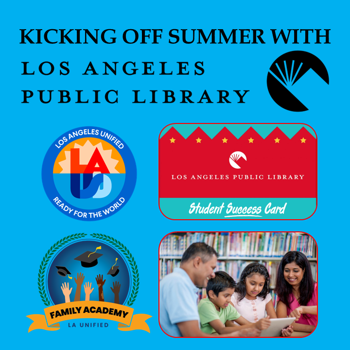 Families <a href="/LASchools/">Los Angeles Unified</a>, learn with our partners <a href="/LAPublicLIbrary/">L.A. Public Library</a> as they share information about exciting reading incentives, as well as free programs with Explore LA and Parks passes. Join us on Wed. 6/7 from 5:30-7:00pm on: bit.ly/familyacademyw…
