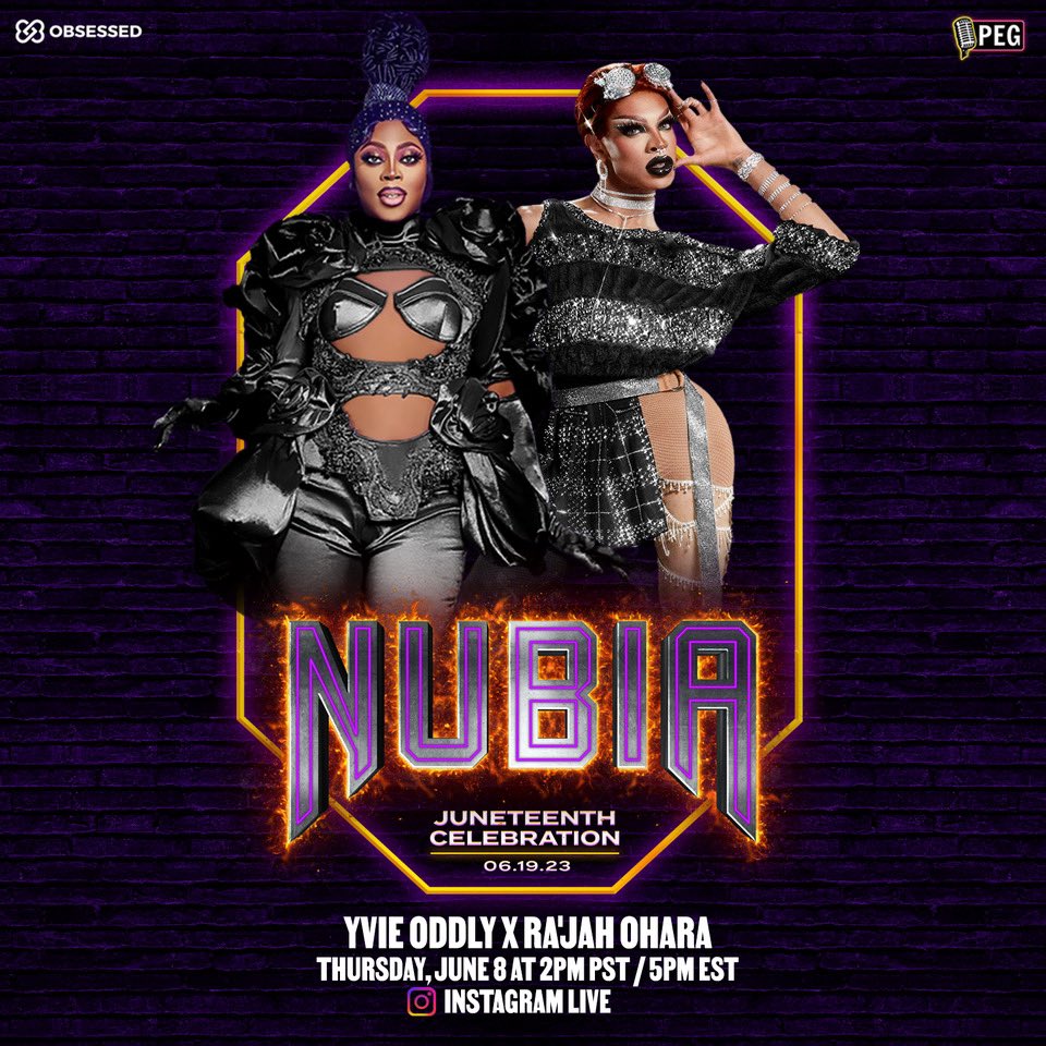 .<a href="/RaJahOHara/">RaJahOhara</a> and <a href="/OddlyYvie/">Yvie Oddly (blue checkmark)</a> are taking to IG Live this THURSDAY to chop it up about representation, what fans can expect from the upcoming #Juneteenth Celebration and more! Don’t miss it.