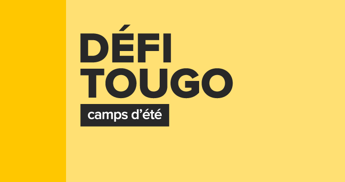 Du 10 au 14 juillet: les camps d’été du Québec seront invités à relever le prochain Défi TOUGO camps d’été. L'occasion idéale de faire découvrir aux jeunes les saines habitudes de vie! Inscriptions: bit.ly/3MABhzB