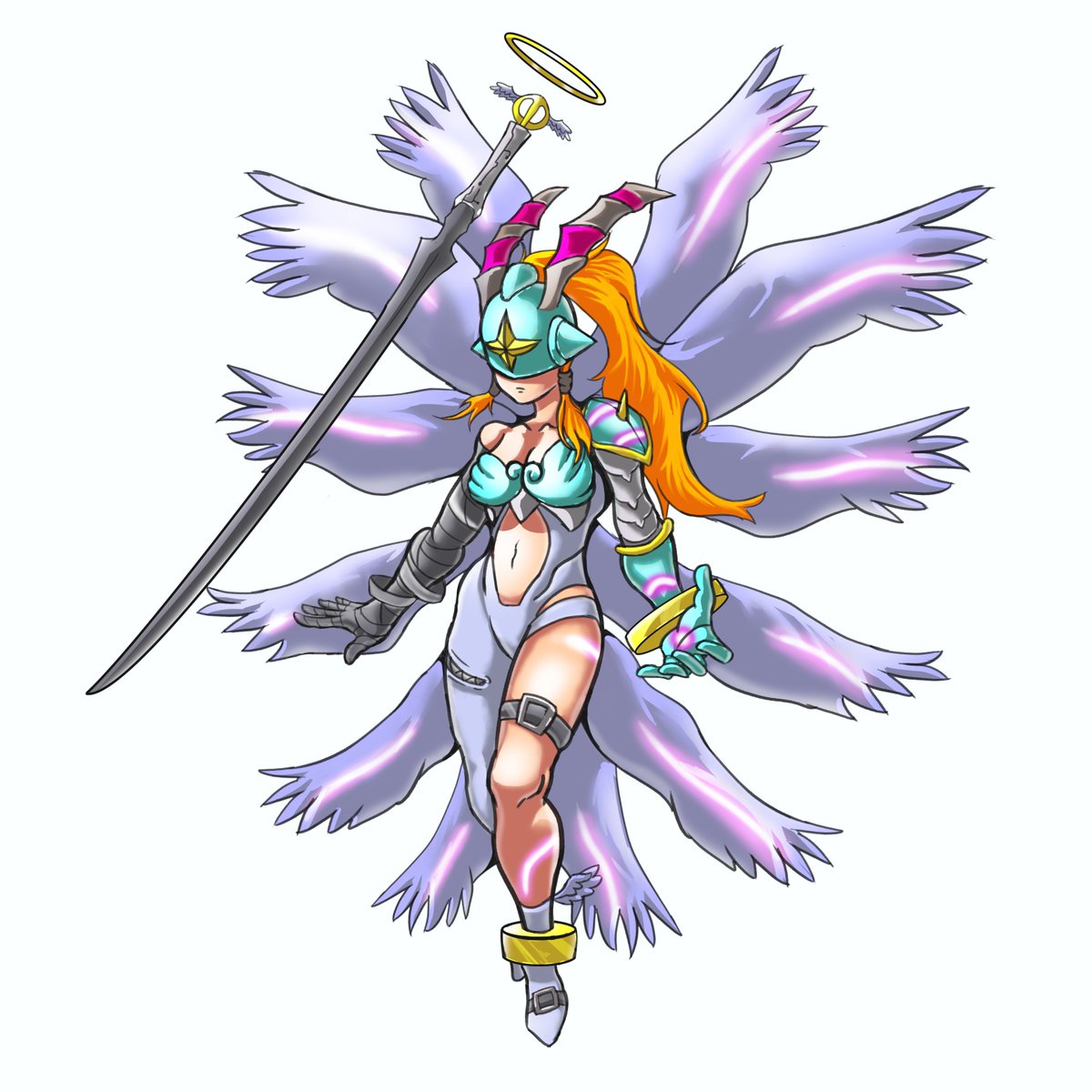 Tengumon_'s tweet image. Tailmon Bond of Light! Commission for my good friend @LanceGlover14  (LORE ON COMMENTS)