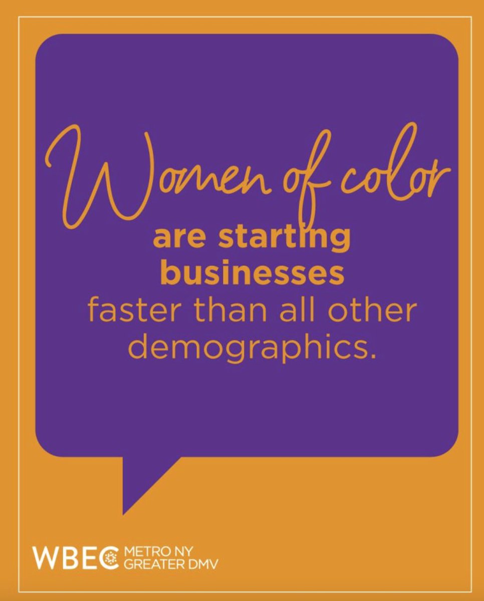 👉🏾Women of color are starting businesses at 4.5X the rate of the overall population
👉🏾Black women are the fastest-growing group of entrepreneurs in the U.S.

And yet, less than one percent of all venture capital goes to women of color.

That's why we're here. #WomenOwned