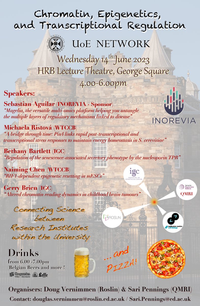 Douglas Vernimmen (@dougver) on Twitter photo Come and join our 20th Edition <a href="/EdinEpigenetics/">EdinburghEpigenetics</a> Weds 14th June 2023 involving scientists from all <a href="/EdinburghUni/">The University of Edinburgh</a>, <a href="/SBSatEd/">Biological Sciences | University of Edinburgh</a> <a href="/roslininstitute/">The Roslin Institute</a> <a href="/EdinUni_IGC/">Institute of Genetics and Cancer</a> @crm_edinburgh <a href="/EdinburghBQ/">Edinburgh BioQuarter</a> <a href="/Roslinnovation/">Roslin Innovation Centre</a> FREE REGISTRATION & FREE PIZZA sponsored by <a href="/Inorevia/">Inorevia</a> Come and join our 20th Edition <a href="/EdinEpigenetics/">EdinburghEpigenetics</a> Weds 14th June 2023 involving scientists from all <a href="/EdinburghUni/">The University of Edinburgh</a>, <a href="/SBSatEd/">Biological Sciences | University of Edinburgh</a> <a href="/roslininstitute/">The Roslin Institute</a> <a href="/EdinUni_IGC/">Institute of Genetics and Cancer</a> @crm_edinburgh <a href="/EdinburghBQ/">Edinburgh BioQuarter</a> <a href="/Roslinnovation/">Roslin Innovation Centre</a> FREE REGISTRATION & FREE PIZZA sponsored by <a href="/Inorevia/">Inorevia</a>