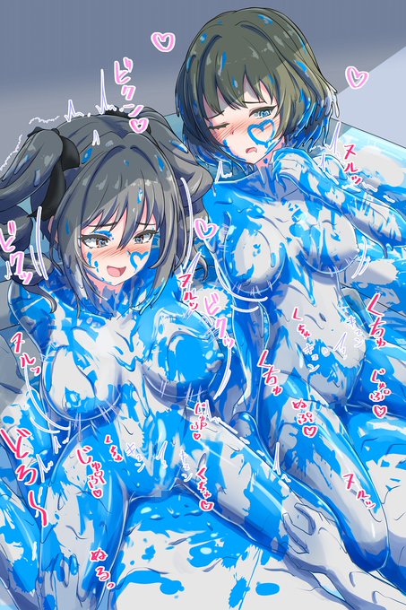 Skebで「全身水色と白の絵の具まみれで乱交するデレマスの神崎蘭子ちゃんと高垣楓さん」を描きました～。
絵の具が混ざり合ってマーブル模様になっているのがとてもえっち🥰
ご依頼頂きありがとうございました! https://t.co/uZEaIL3kNg