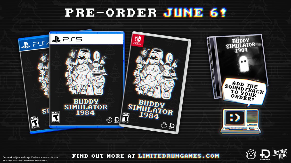 LimitedRunGames's tweet photo. Thanks to next-generation AI technology, BUDDY SIMULATOR 1984 simulates the experience of hanging out with a best buddy! 

Pre-orders are LIVE! Reserve your physical copy or OST bundle today: https://t.co/YGDkssAIYd https://t.co/3tqQPEzA74