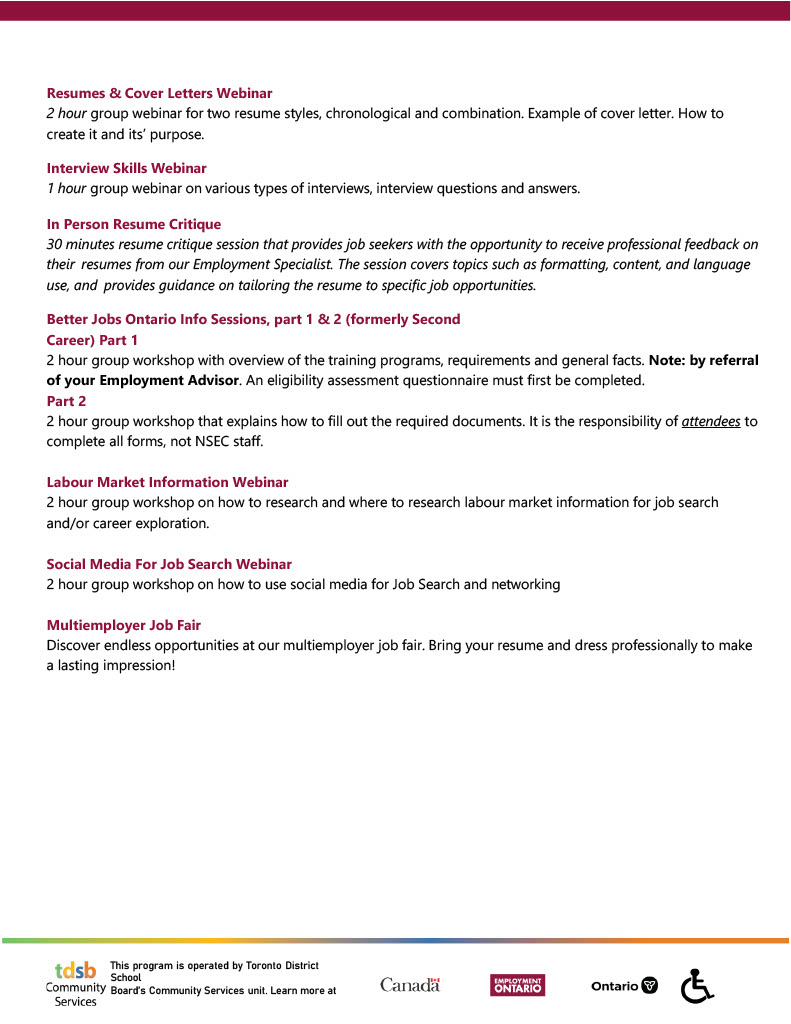 GerrardSquare's tweet image. Next Steps Employment:
Attached is the June Calendar with following Job Fair event:

Multiemployer Job Fair  – Thursday June 22, 2023
Events start at 10 am.

For more information, please call 416-396-2020 or email: nsec-riverdale@tdsb.on.ca

#nextstepsemployment #shopthesquare