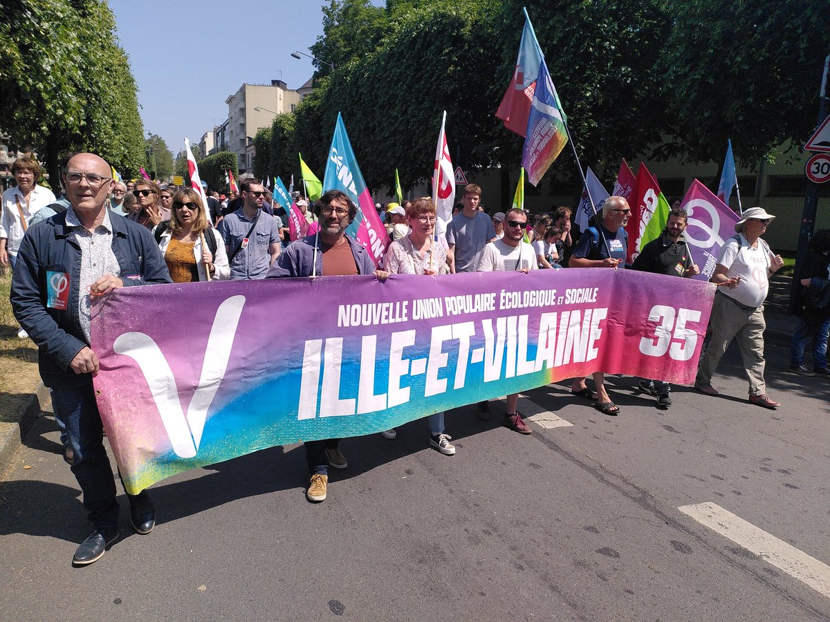 La mobilisation contre la #ReformeDesRetraites se poursuit à Rennes. Nous sommes sous le soleil, dans la bonne humeur mais toujours résolus à lutter contre cette réforme injuste!