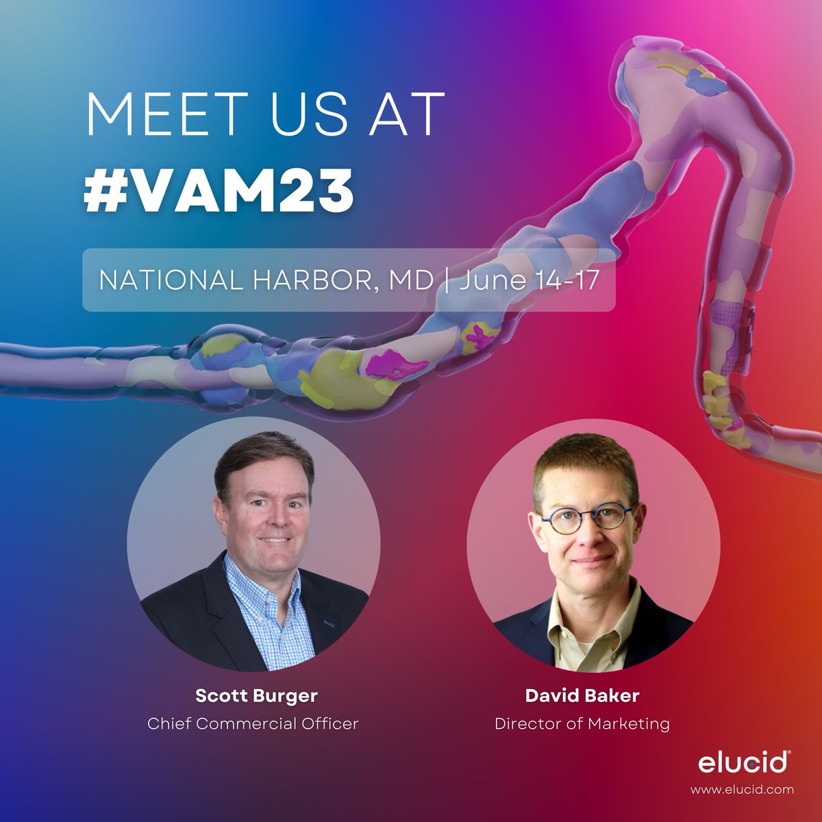 ElucidBio's tweet photo. How do you see #plaqueanalysis fitting into your workflow as you support your patients with carotid artery disease? Meet us at #VAM23 to learn more! DM us here or contact us at https://t.co/MixMLg3EfG to schedule time to chat. See you there! @VascularSVS https://t.co/v2AKZRtRCy