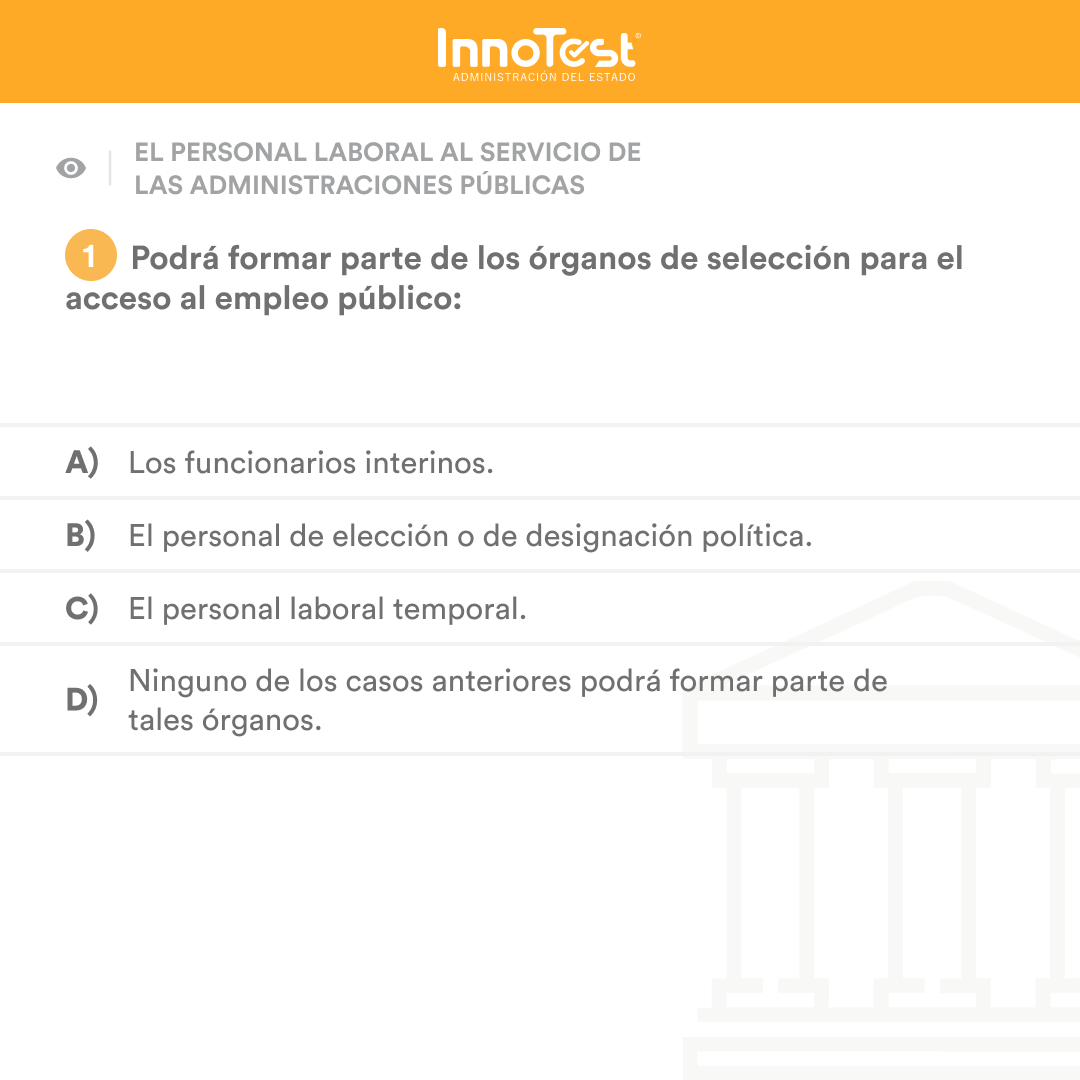 InnoTestES's tweet photo. ⏰ ¡#InnoPregunta para opositores de #AdministraciónGeneraldelEstado!
¿Dominas el temario? 😏 ¡Demuéstralo! ¿Cuál es la respuesta correcta a esta pregunta del tema 30 respecto al Personal Laboral al Servicio de las Administraciones Públicas?
👉💬 ¡Leemos tu respuesta! https://t.co/rSkQuMXuN1