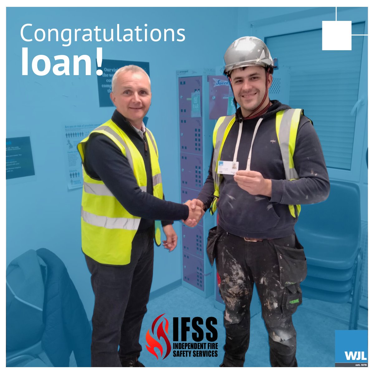 WJLContracts's tweet photo. Congrats to Ioan for completing his IFSS qualification! 🎉

We've introduced a fire door installation qualification, delivered by IFSS and verified by @fire_qual to provide further assurance to our fire door supply and installation.

#IFSS #FireSafety #FireDoor #Qualification https://t.co/2krCd38ww6