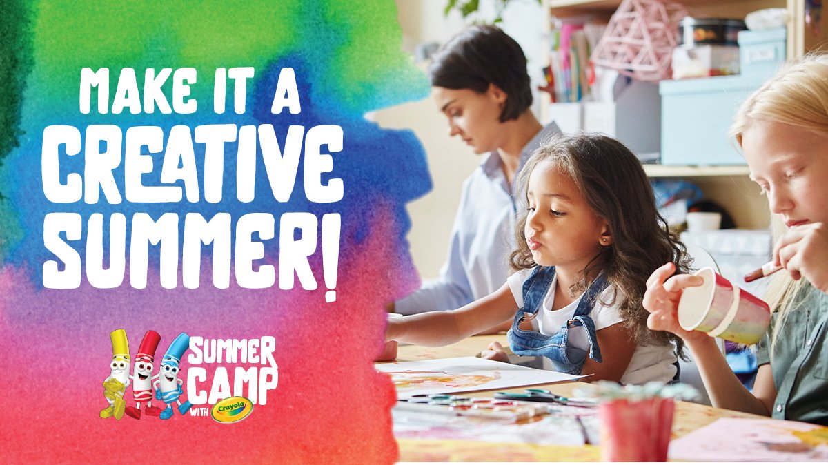 Are you ready for a #summer full of color, creativity, and fun🌞🌈🌟? #CrayolaSummer Camp makes it easy with free resources tied to 8 themes that encourage kids to create and imagine all summer long. Sign up for instant access: Crayola.com/SummerCamp