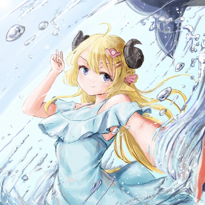 浴びたぁぁぁ----っ! #つのまきあーと 